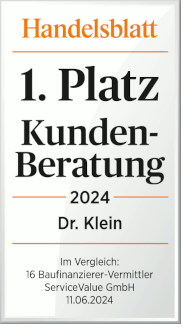 Testsiegel Dr. Klein Baufinanzierung