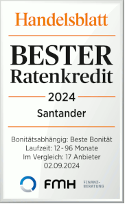 Testsiegel Santander BestCredit