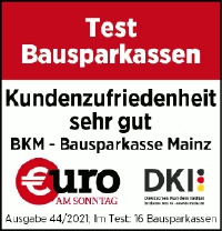 Testsiegel BKM Bausparkasse Mainz ZinsPlus