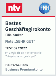 Testsiegel Deutsche Bank Business PremiumKonto