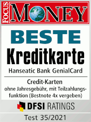 Testsiegel für Hanseatic Bank - GenialCard